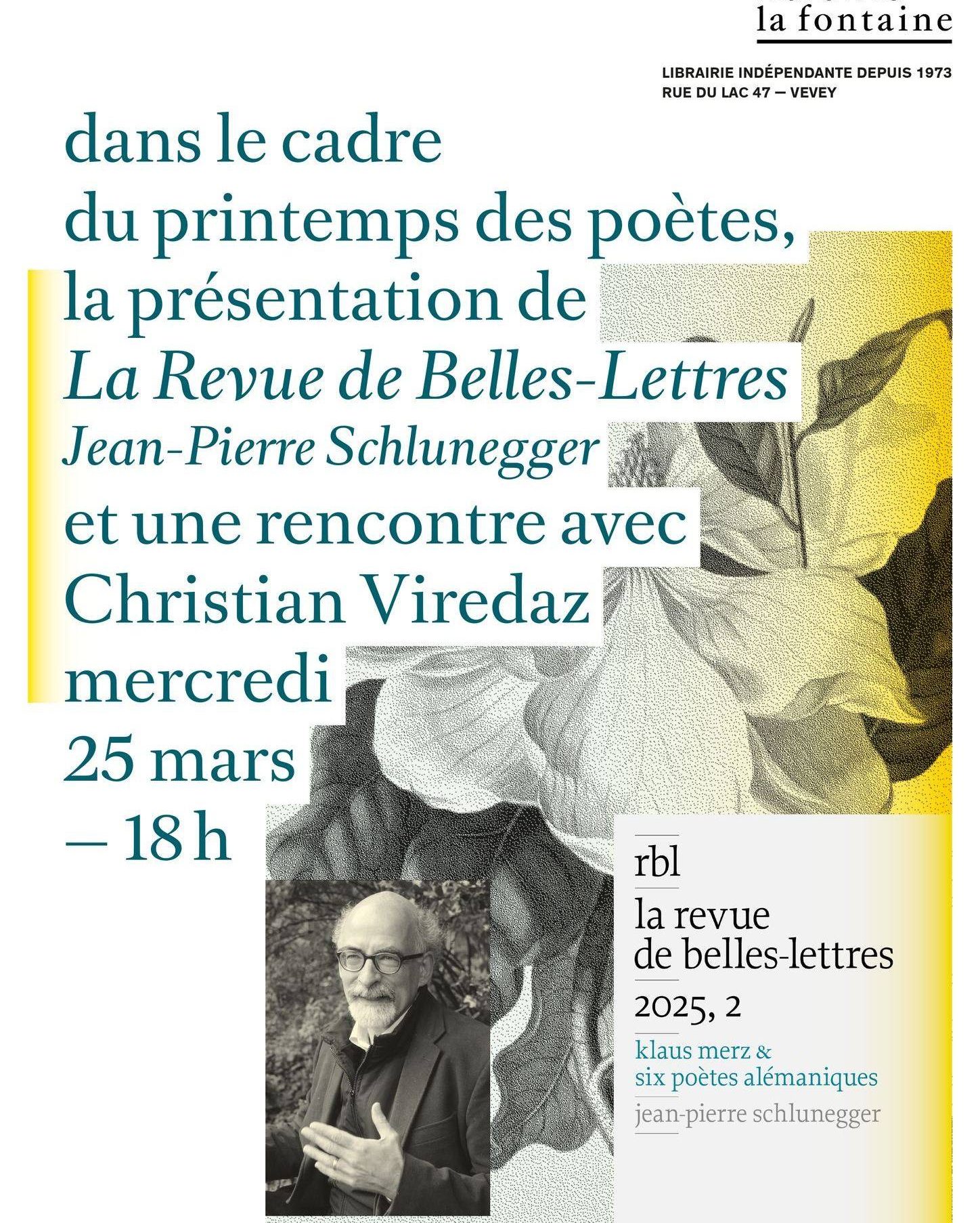 À bientôt à la Librairie la Fontaine!
@librairielafontaine
@larevuedebelleslettres
#printempsdespoetes #printempsdespoètes
@fatherchris55