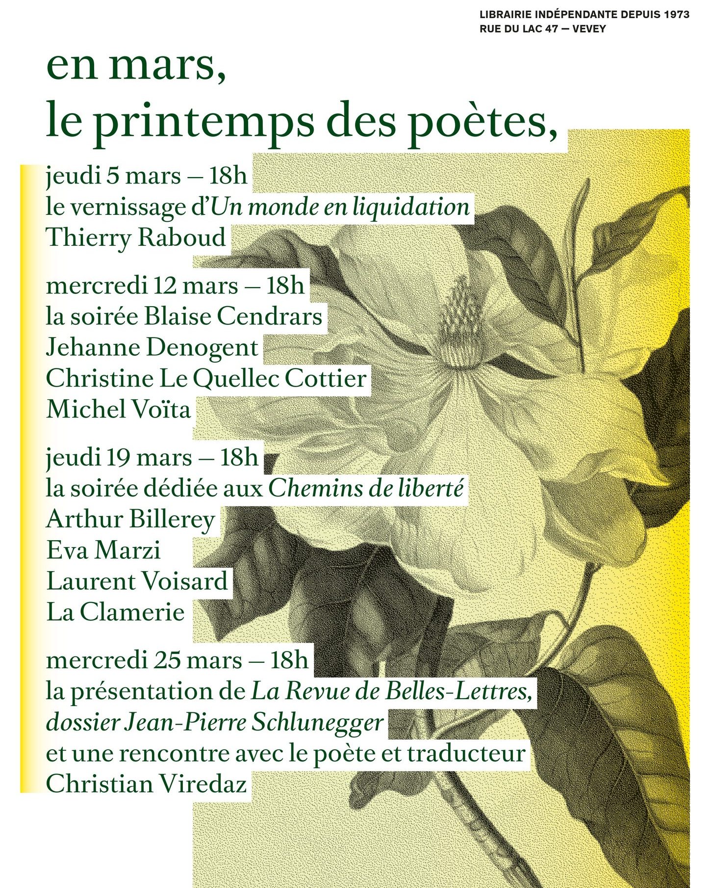 À bientôt à la Librairie la Fontaine!
@librairielafontaine
@larevuedebelleslettres
#printempsdespoetes #printempsdespoètes
@fatherchris55