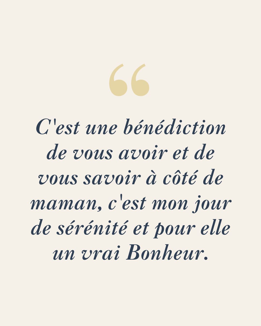 « Tiphaine, c'est une bénédiction de vous avoir et de vous savoir à côté de maman. C'est mon jour de sérénité, et pour elle un vrai bonheur. » — Une famille de la région nyonnaise.
Les familles qui cherchaient pour leur proche un accompagnement sensible et à la hauteur de leurs espérances ne le savaient pas encore, mais celle qu’elles cherchaient, c’était moi. Et elles m’ont trouvée.
Vous cherchez une dame de compagnie pour votre proche ? Écrivez-moi.
English-speaking families are welcome.
-----
Tiphaine, votre dame de compagnie au service des seniors en perte d’autonomie.
#procheaidant #aidantfamilial #AideAuxSeniors #grandsparents #mamie #PersonnesAgées #maintienadomicile #nyon #aideadomicile #seniorcare #Alzheimer #Démence #Accompagnement #AideÀDomicile #nyon