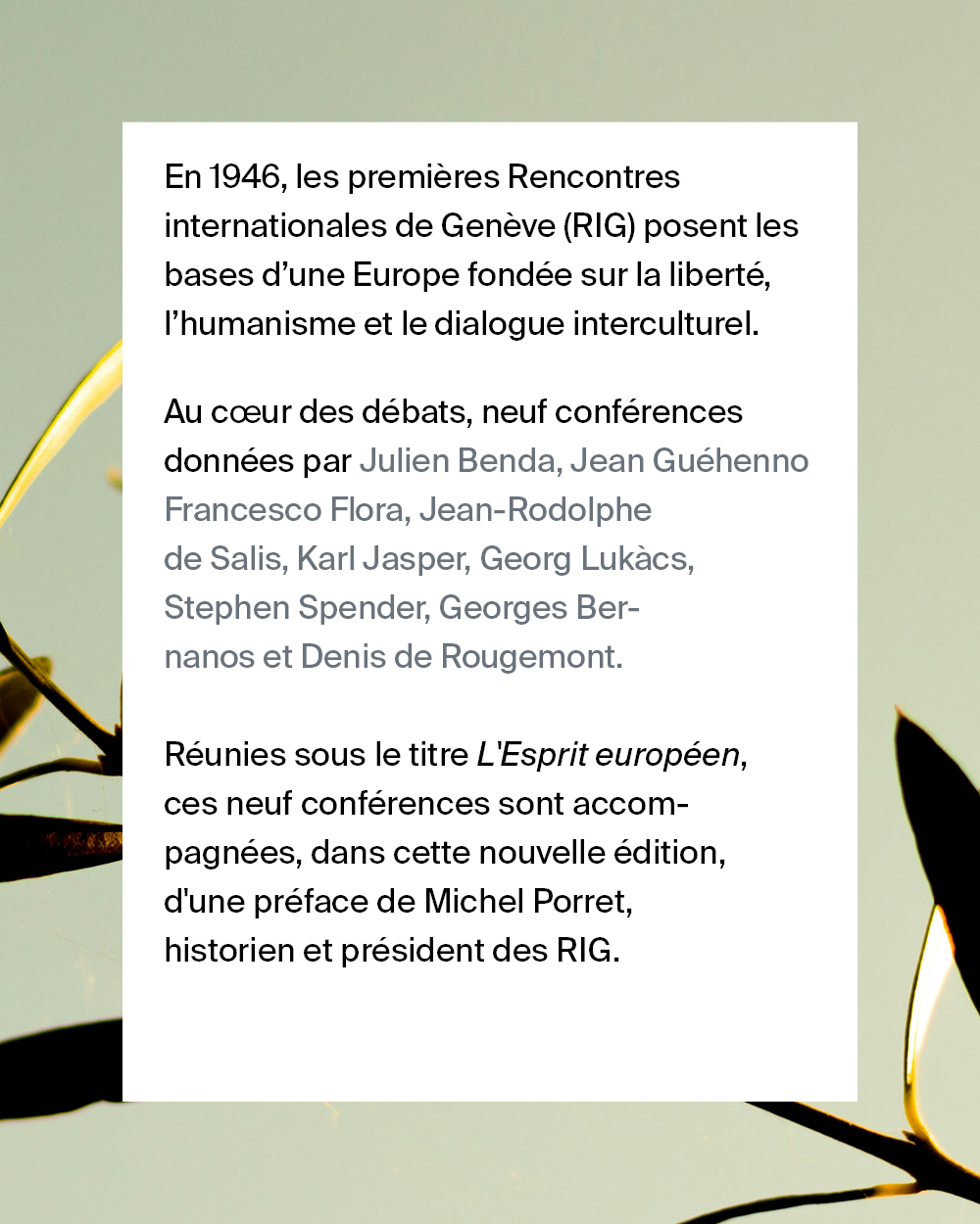 Rendez-vous le mercredi 23 septembre, 12h30, à Payot Rive Gauche pour une présentation des Rencontres internationales de Genève!
@payot.libraire
@unigeneve