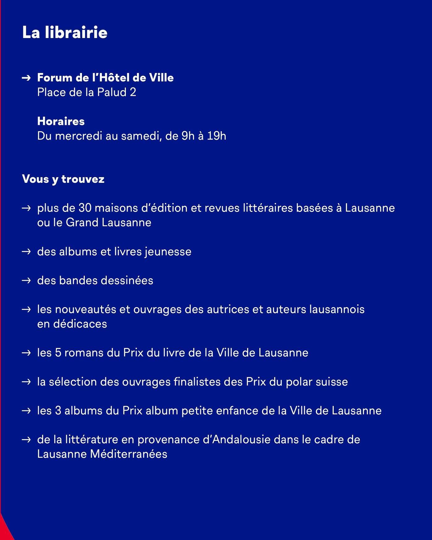 L'édition 2026 de Lire à Lausanne commence aujourd'hui!
Retrouvez tout le (très riche) programme ici sur le site de la Ville de Lausanne.
@villelausanne
#lirealausanne2026 #lirealausanne