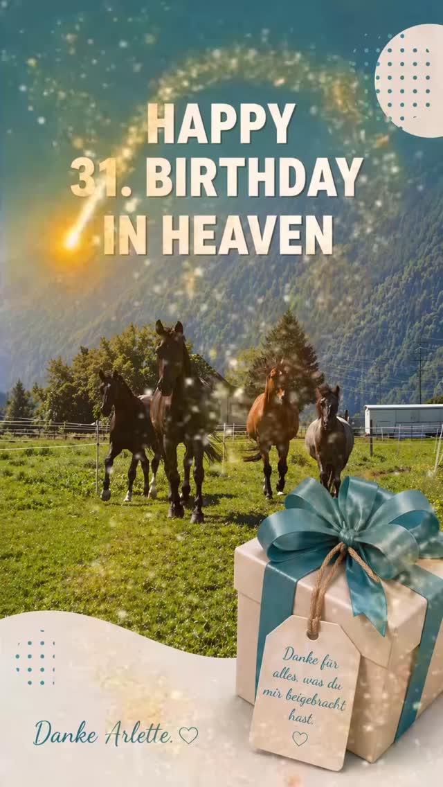 🦄 Happy Birthday in Heaven, liebe Arlette 🦄Du warst eins der schwierigsten Pferde, das ich....
