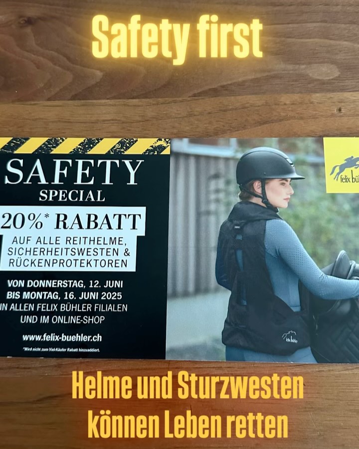 ⛑️ Safety first ⛑️Reiten gilt als Risikosport. Denn dein Partner Pferd ist rund 600 kg s....