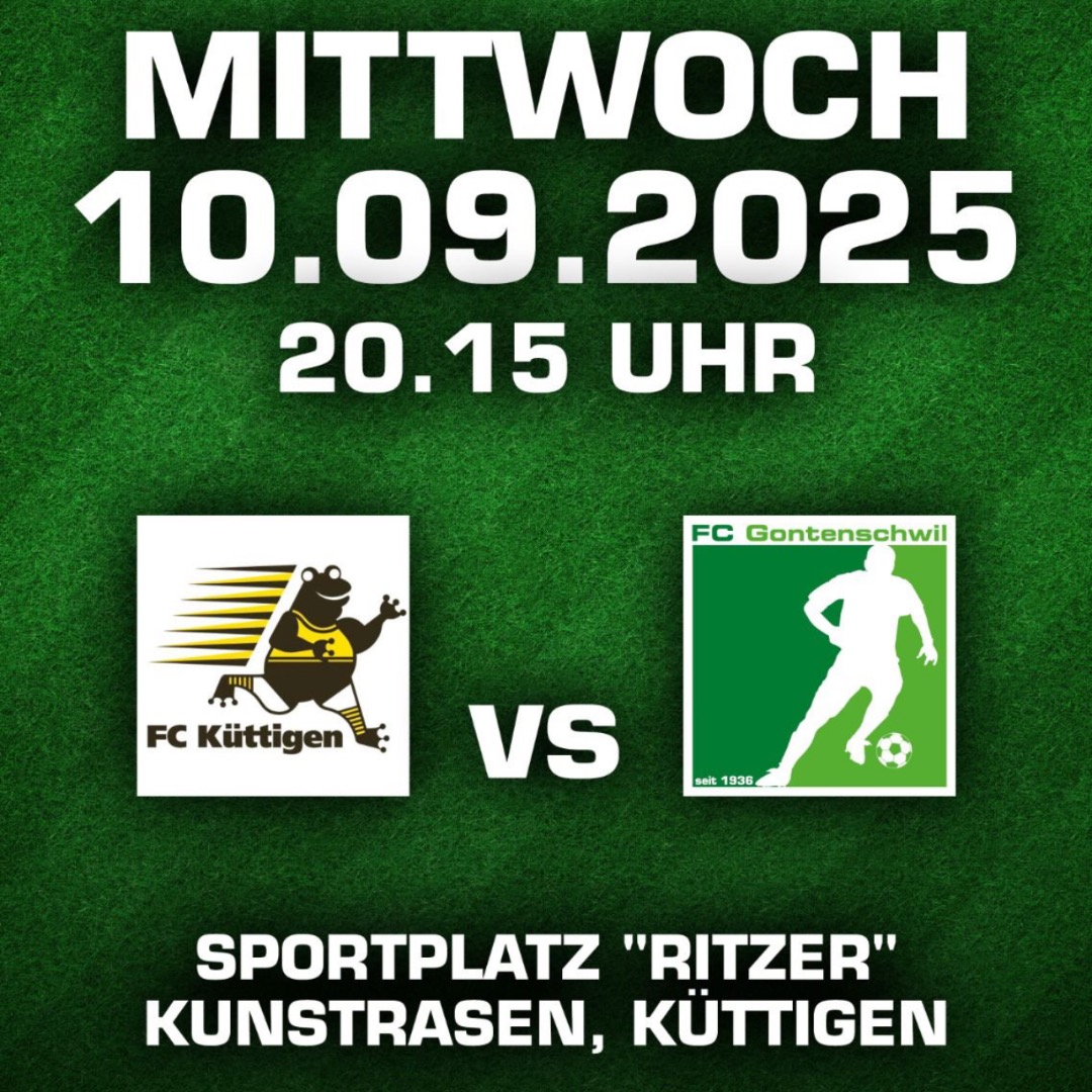 Heute trifft unsere 1. Mannschaft auswärts auf den @fc.kuettigen 2.
🟢⚪️
#fcgontenschwil #gontenschwil #auswärtsspiel Heute trifft unsere 1. Mannschaft auswärts auf den @fc.kuettigen 2.
🟢⚪️
#fcgontenschwil #gontenschwil #auswärtsspiel