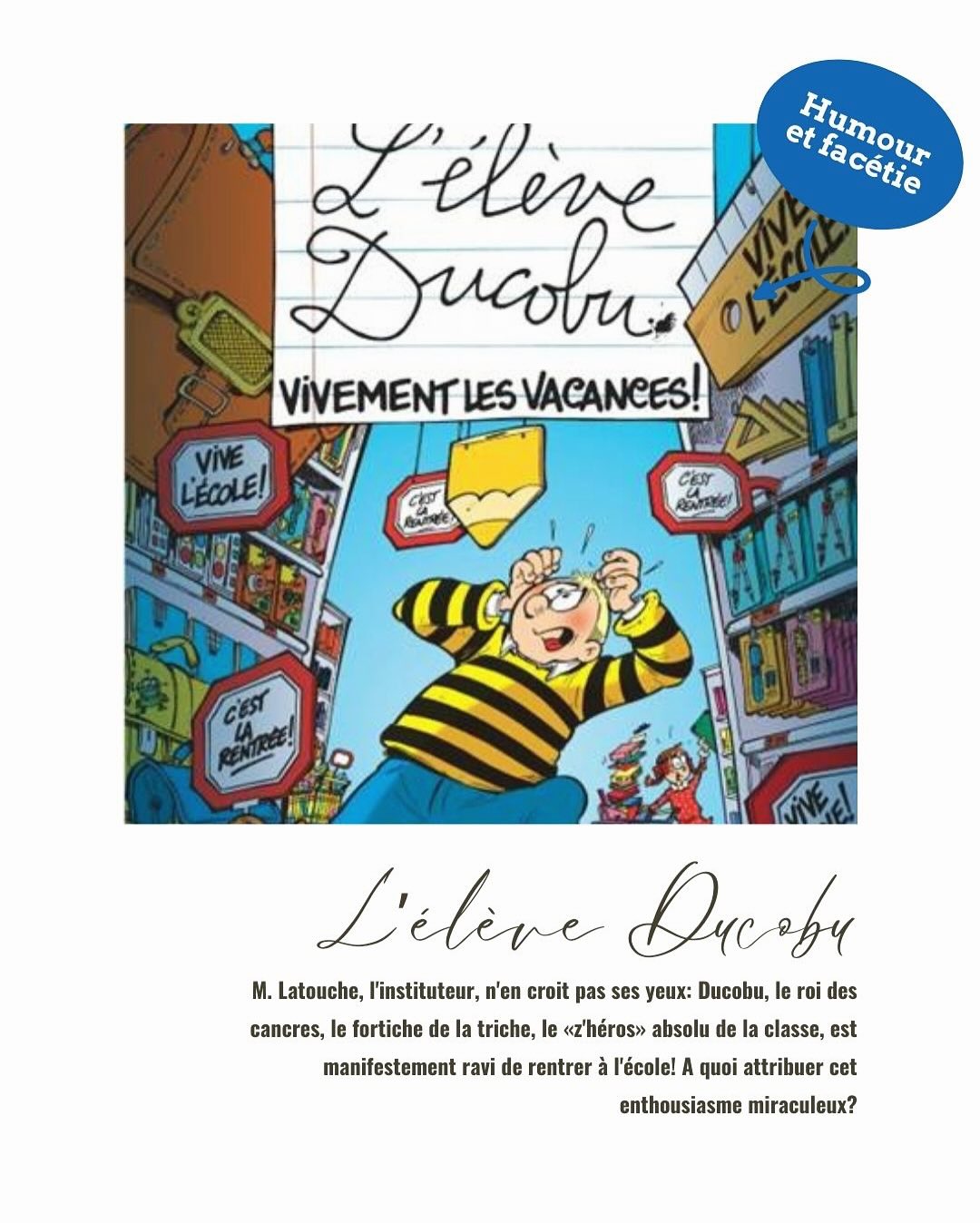 Nouveautés du secteur jeunesse ✨
Les rayons se remplissent de belles découvertes pour tous les âges:
📚 Les dernières aventures de Maëlys vous emmènent cette fois-ci dans le canton de Fribourg
😄 Les inimitables Ducobu et les incontournables Max et Lili débarquent en force à la bibliothèque
🌙 Pour les plus jeunes, de tendres albums autour du sommeil, de l’apprentissage et des liens à créer en famille
🧙♂️ Et pour les ados, des sagas fantastiques, mythologiques ou pleines de rebondissements vous attendent
Ne tardez pas à venir les découvrir et à les emprunter ✨
#LectureJeunesse #Bibliothèque #NouveautésLivres #PassionLecture #BibliothèqueLaNeuveville