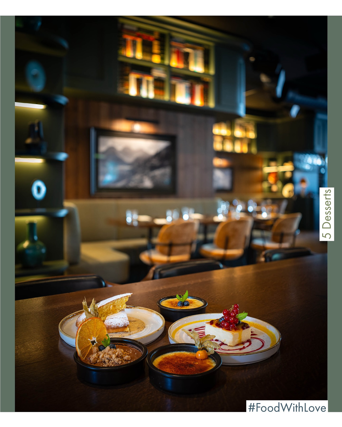 Fünf Desserts – fünf kleine Glücksmomente. Von cre…