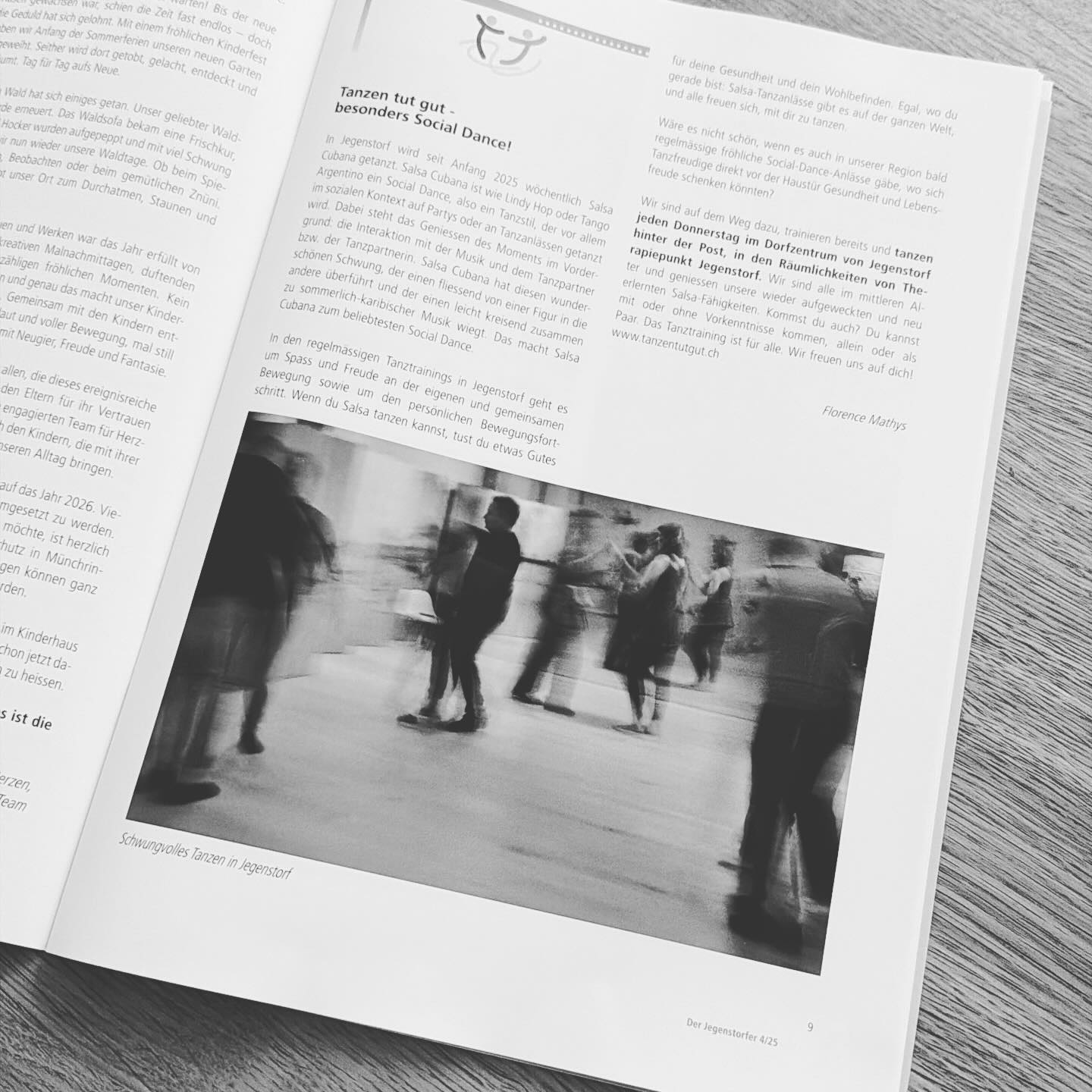 Im #derjegenstorfer steht, dass man im #therapiepunktgmbh auch Tanzen kann! #socialdance