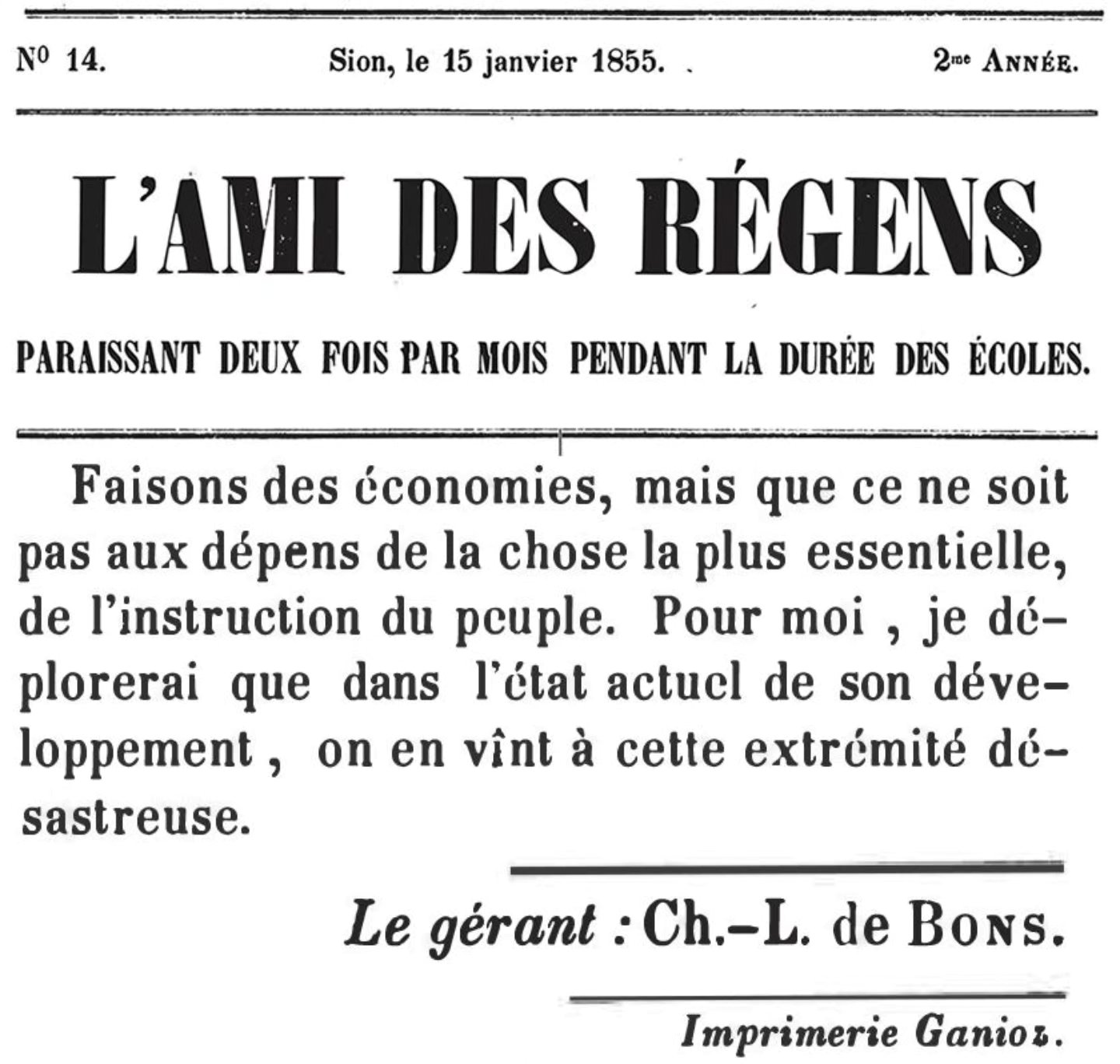 L'ami des Régens, ancêtre de Résonances. 📜