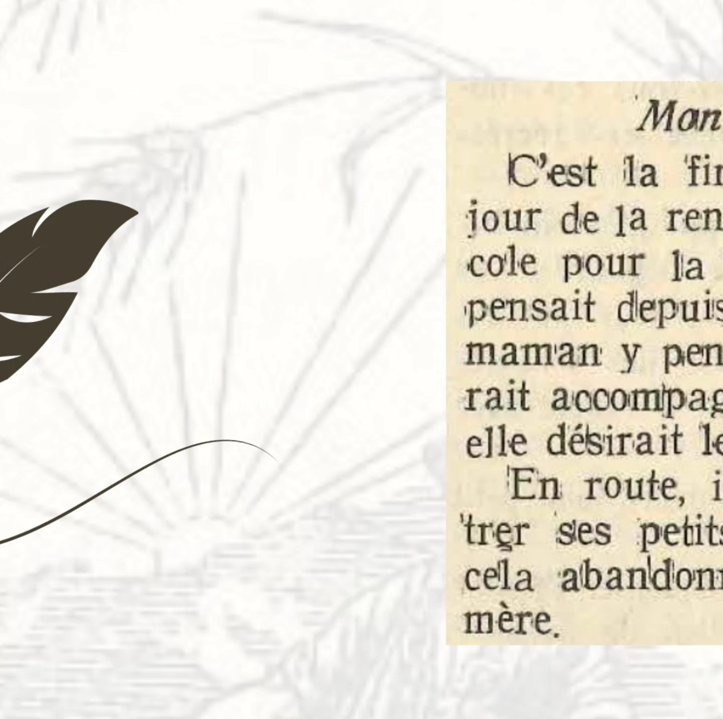 Extrait de L'Ecole Primaire, l'ancêtre de Résonances 📜
