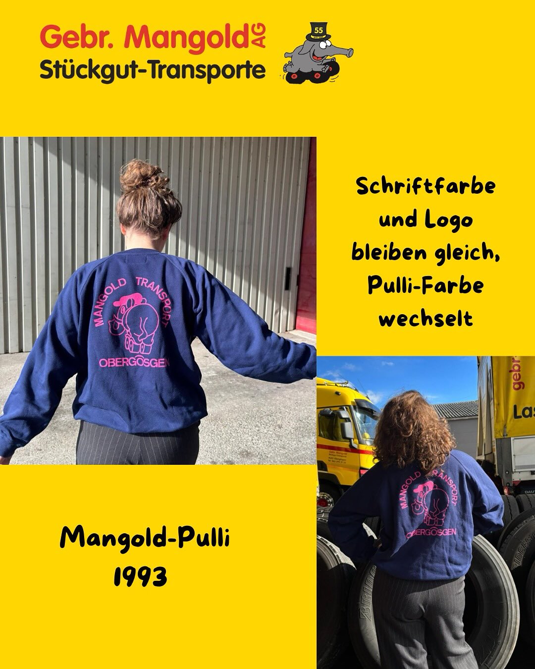 Flashback-Friday 🥁
🚀 Wir haben eine kleine Zeitreise durch unser Kleidungsarchiv gemacht - wer kennt das eine oder andere Stück noch? 🐘
Und: wem gefallen die „Retro-Pullis“ von 1990-1993? 🩷💜
Braucht es ein Revival? 🔥
#flashbackfriday #gebrmangoldag