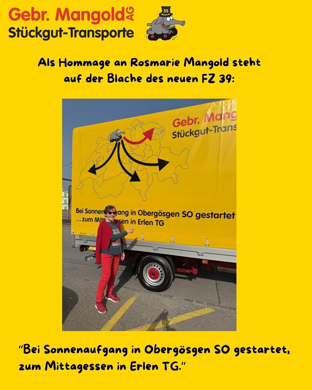 Flashback-Friday 🥁
Unser heutiger Flashback-Friday führt uns zurück ins Jahr 1944 in den Kanton Thurgau. 🍎 Unsere Firmengründerin Rosmarie Mangold wächst in Erlen, TG auf.
Die Blache vom neuen FZ 39 soll eine Hommage an diese Herkunft sein. 🚚
#flashbackfriday#gebrmangoldag#omimangold#erlen#thurgau