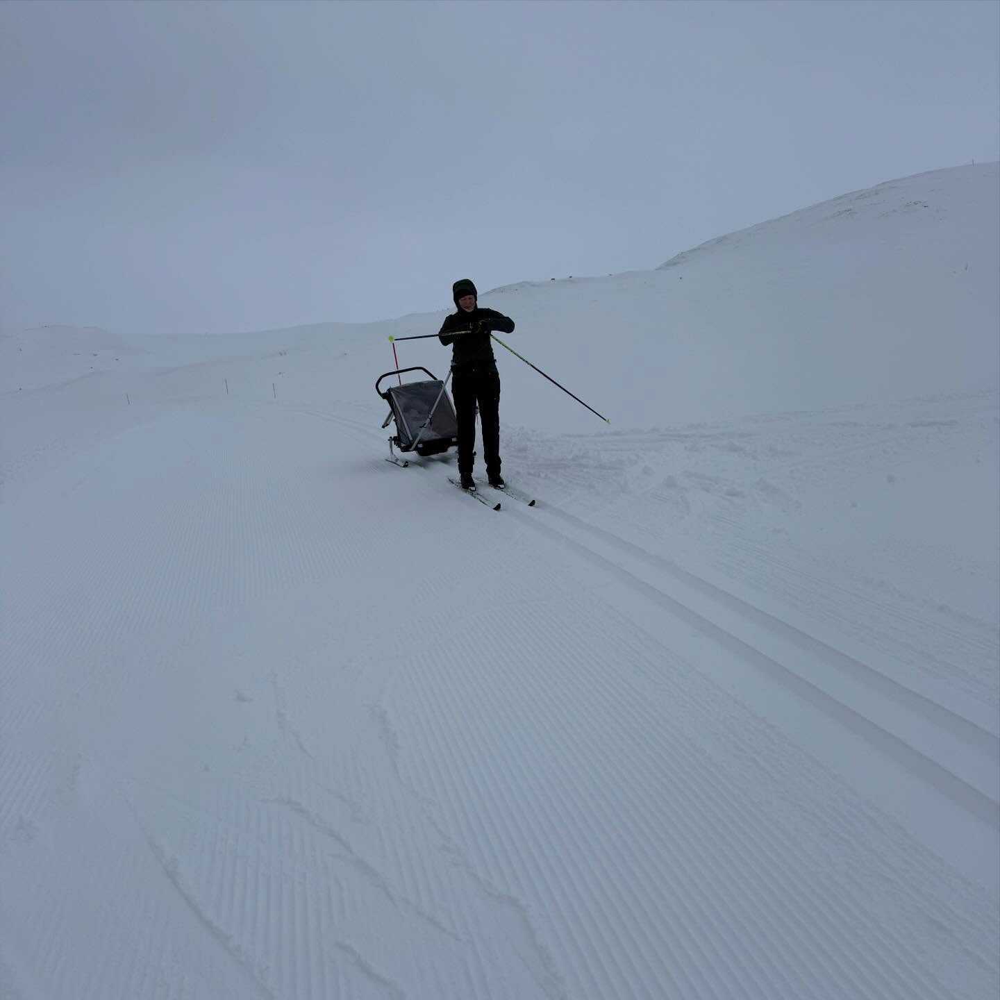 Vad har vi gjort 😱 Varför har vi lärt våra barn åka utför (man kan inte riktigt kalla det slalom🫣)? Jag gillar ju inte att åka utför. Kanske något åk någon gång ibland men inte hänga hela dagar eller veckor i backen. Och nu har vi själva skapat två individer som inte vill göra något annat 😅
Tur pappan kan tänka sig åka med dem (han försöker hitta sin nya identitet som skidåkare eftersom han inte längre platsar i parken eller skogen) så får mamman och bebis harva på i något skidspår på egen hand.
/J