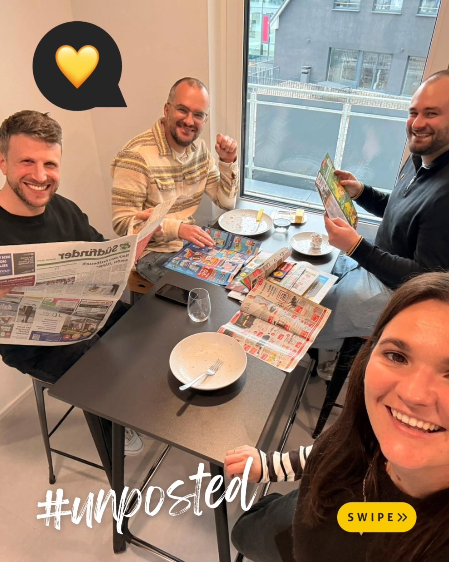 AB3 #unposted 04/26 👀
1. Schwäbische MiPa: erstmal Heftle luaaaga 📖
2. Kundentermine mit @bergpracht.milchwerk sind oifach schee … oder besser gesagt richtig lecker! 🧀
3. Apropos beste Kunden: Ein Dank geht raus an unseren Nachbarn @zahnarztpraxis_boehringer für das ganz besondere Spaßglas! 🍬
4. … ist das Minzgeschmack?! 🦷✨
5. Dolce Vita in TT: Italienischer Teamlunch alla Anke 🍝
6. Zocken im Office! 🎲 Danke @rieber_haustechnik für die Inspo, die schon unseren Toskana Trip bereichert hat und jetzt auch unsere Mittagspausen.
#AB3 #Werbeagentur #Marketingagentur #Fullservice