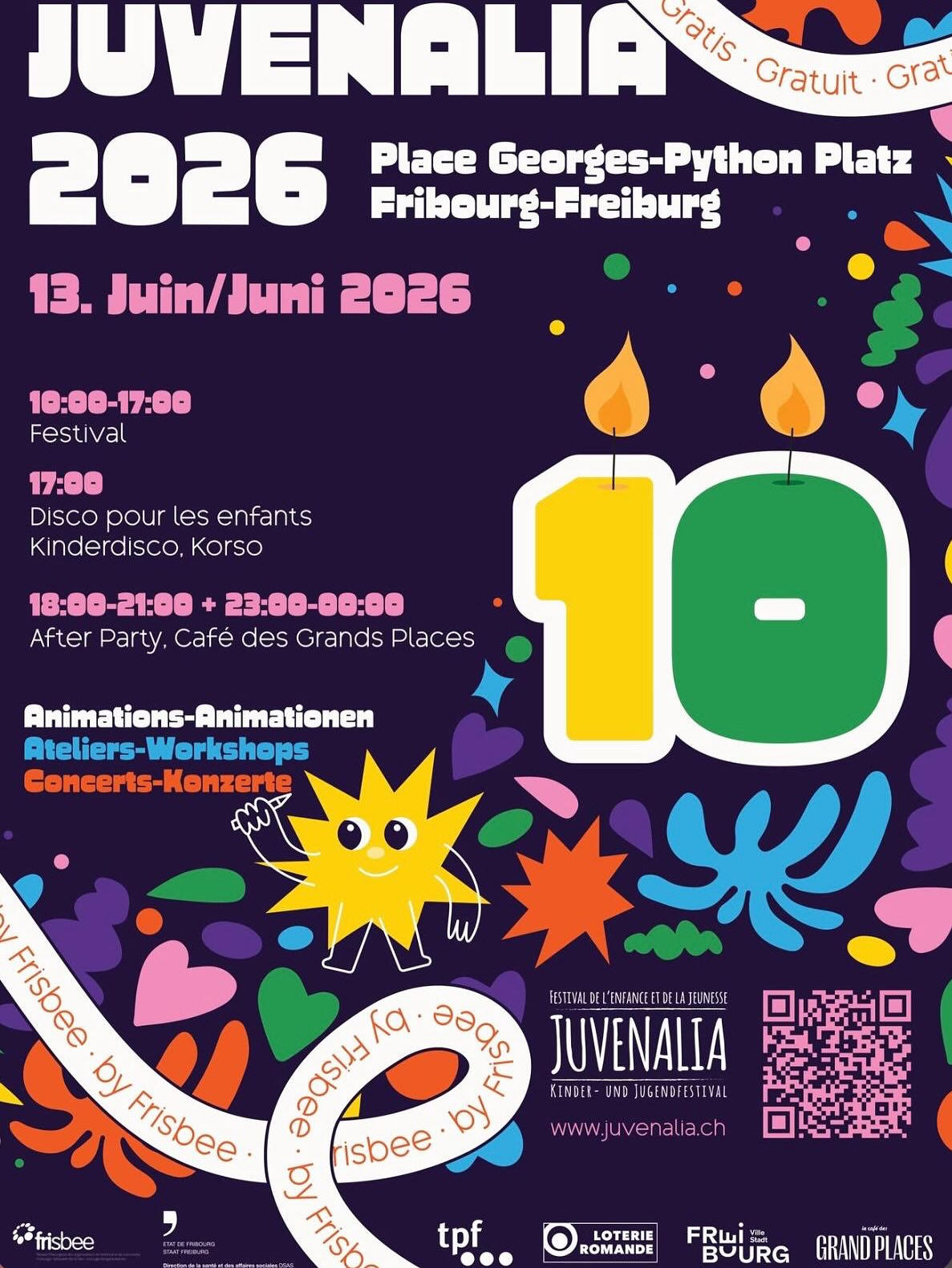 Le 13 juin le Centranim par à la découverte de Juvenalia, le festival de l’enfance et de la jeunesse à Fribourg! 🔆 @juvenalia_festival
👩🏽🤝👨🏼10-18 ans
📝 Sous inscription
📍14h-20h40 —> rdv à la gare de Bulle à 14h