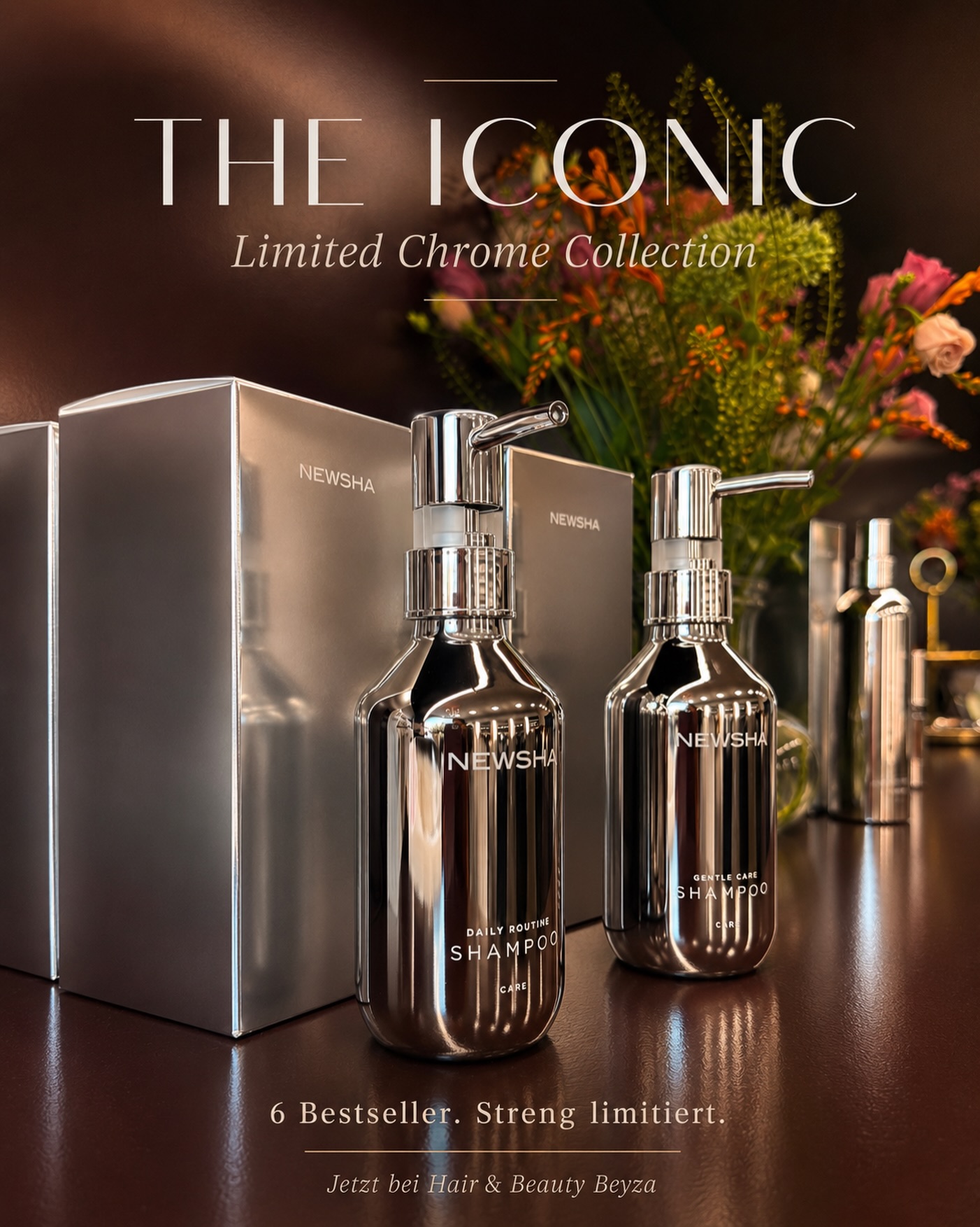 ✨ THE ICONIC – Limited Chrome Collection ✨Die 6 NEWSHA Bestseller zeigen sich jetzt in ein....